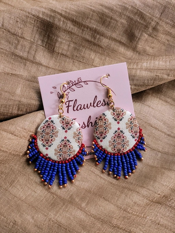 Blue Red Beads - Maroon