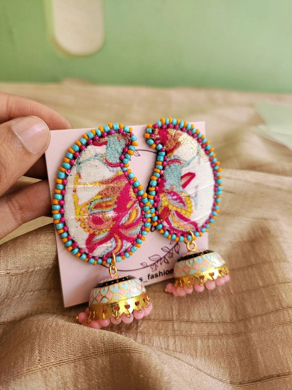Multi Meenakari Jumka