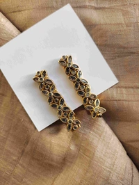 White Kundan Alligator Clips
