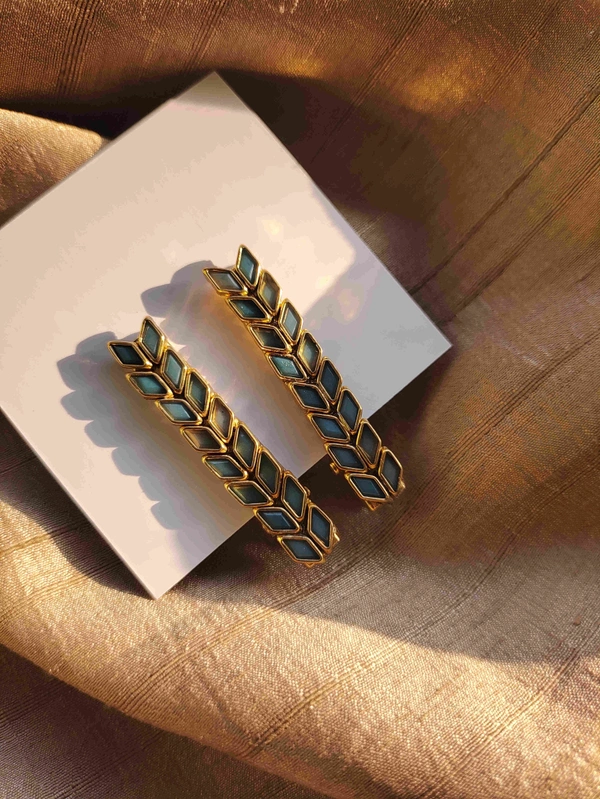 Sea Green Kundan Alligator Clip 