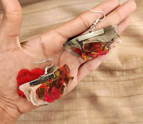 Red floral hangings