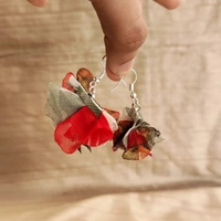 Red floral hangings