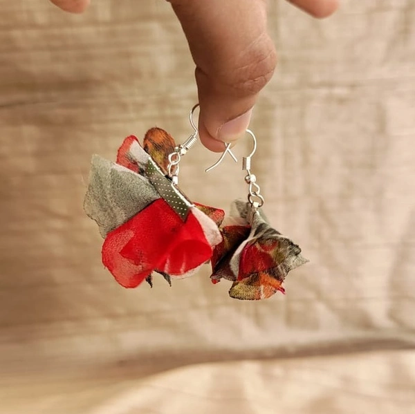 Red floral hangings