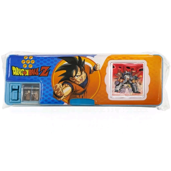 Dragon Ball Z Multipurpose Pencil Box with Calculator & Dual Sharpener – Kids School Stationery Case