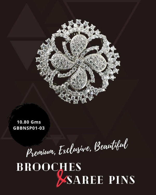 Silver Flower diamonds - 10.80