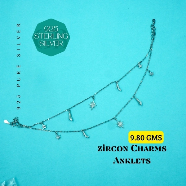 Zircon Charm Anklets - 9.80