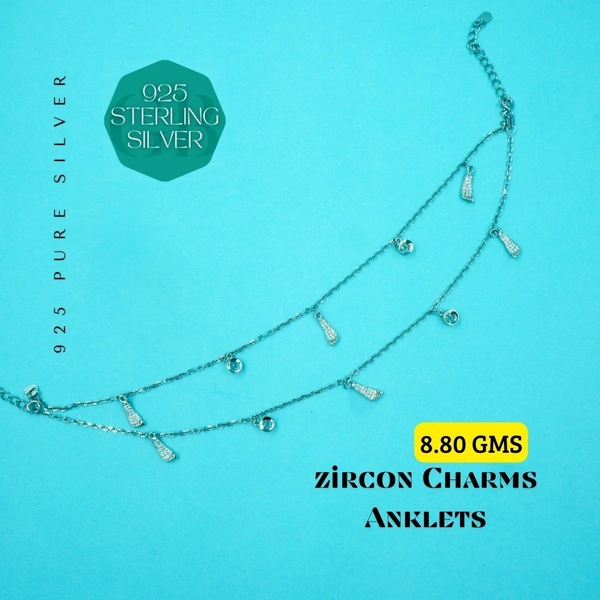 Zircon Charm Anklets - 8.80
