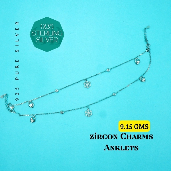 Zircon Charm Anklets - 9.15