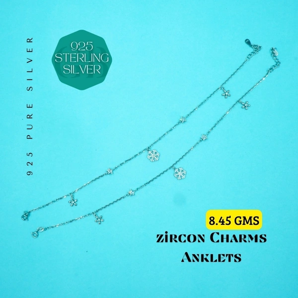 Zircon Charm Anklets - 8.45