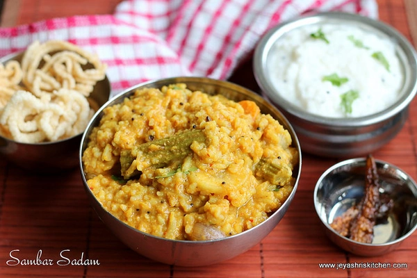 Instant Sambar Sadam With Rice