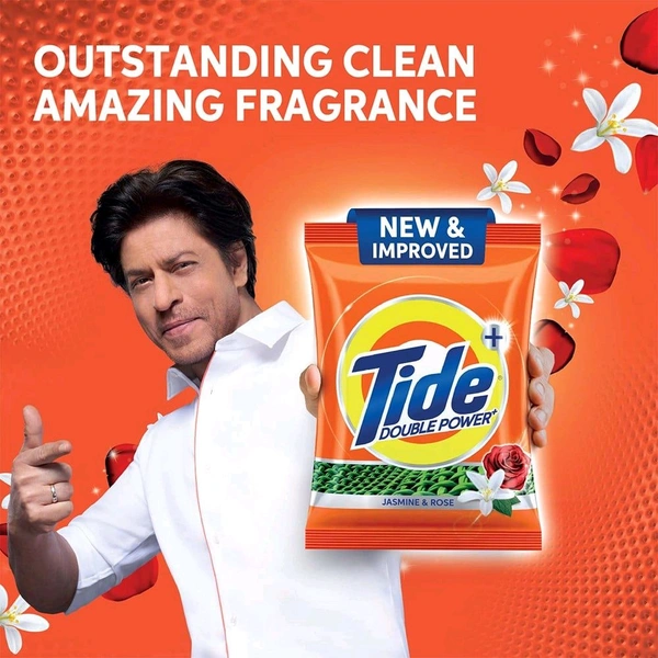 Tide Double Power Jasmine & Rose Detergent Powder  - 4 Kg + 1 Kg Free ( Offer )