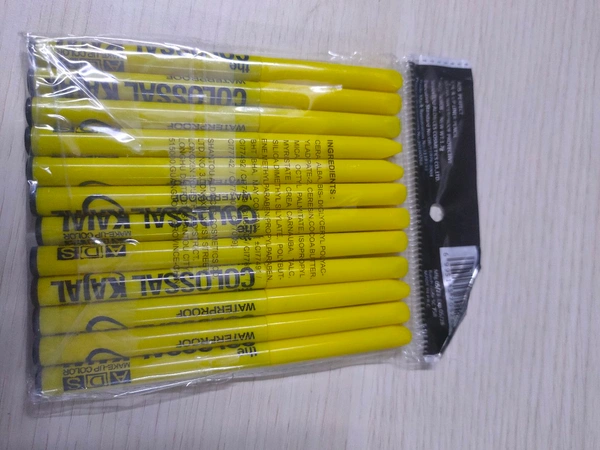 Single Piece colossal kajal revolving pencil  - Black, Small