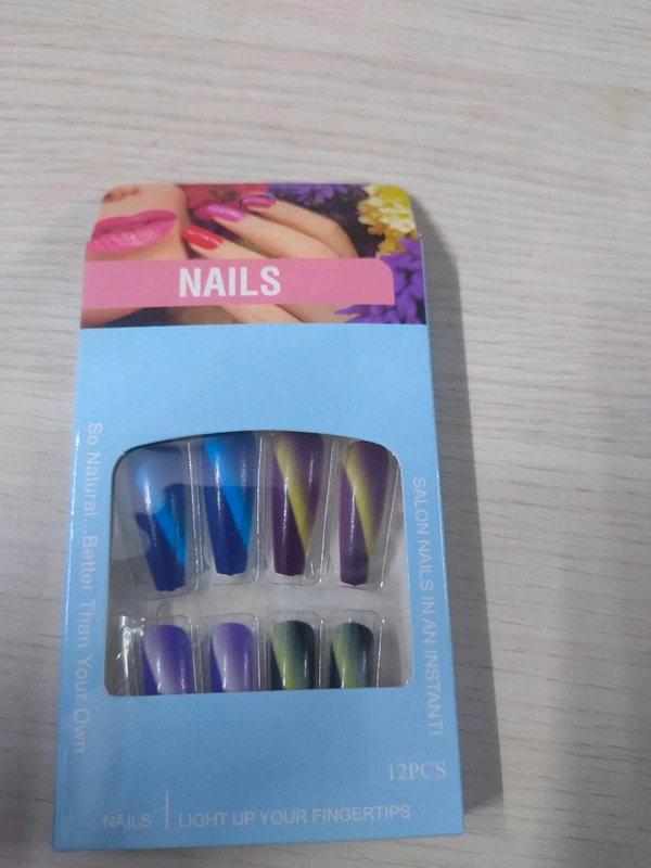 big fake nails (1peice) Random Colour Will Be Given  - Big