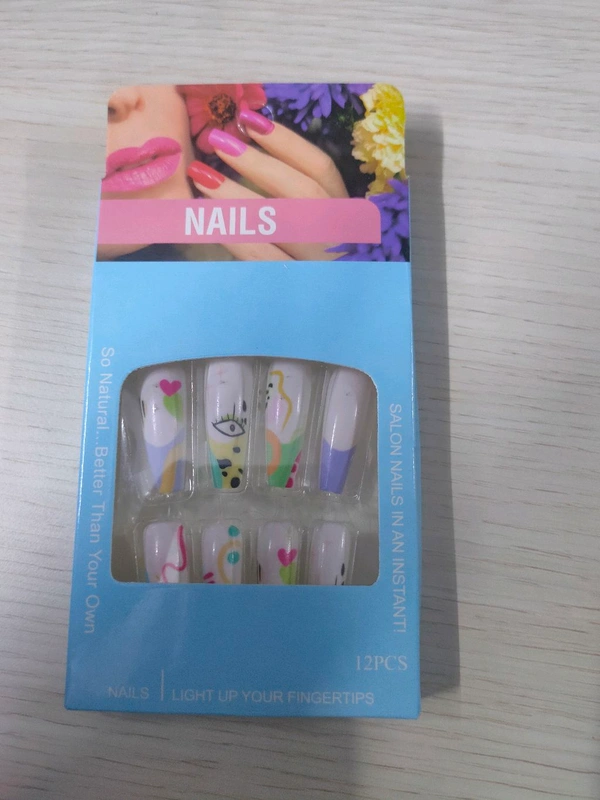 big fake nails (1peice) Random Colour Will Be Given  - Big
