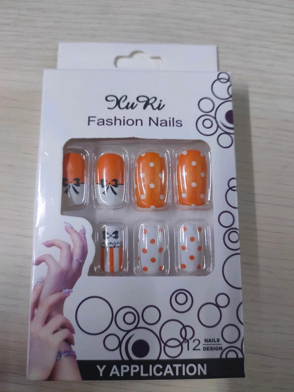 Regular fake nails (1 Peice) Random Colour Will Be Given  - Regular
