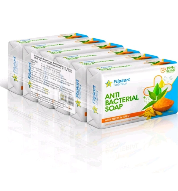 Flipkart SmartBuy Anti-bacterial & Moisturising Soap - Neem & Turmeric (Face Cleasing Saban) (6 x 100 g)