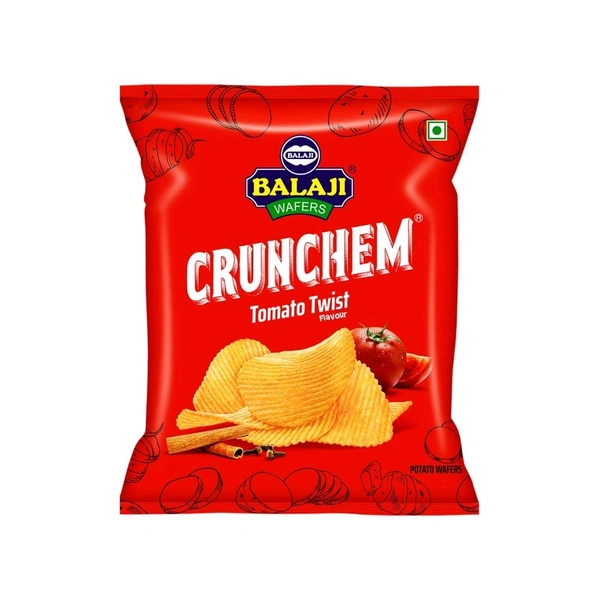 Balaji Wafers Crunchem Tomato Twist 15g~