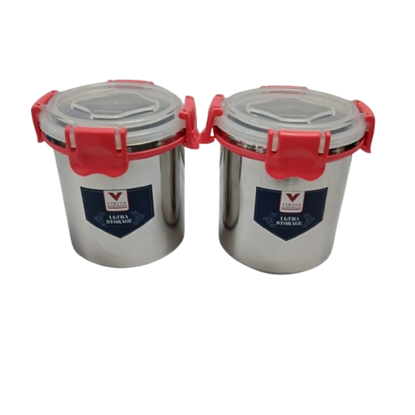 VIRTUE ULTRA STORAGE SET OF 2 STAINLESS STEEL CONTAINERS 750 ML