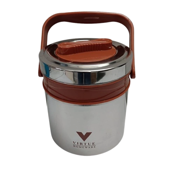 VIRTUE STEEL ON 3 INSULATED TIFFIN WITH 3 STAINLESS STEEL CONTAINERS