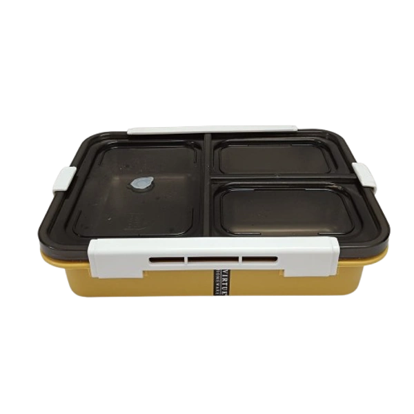 VIRTUE FOOD TIME 3 PARTITION BIG STAINLESS STEEL LUNCH BOX