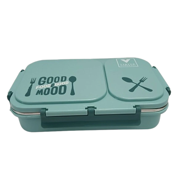 VIRTUE FUN FOOD 2 PARTITION STAINLESS STEEL LUNCH BOX