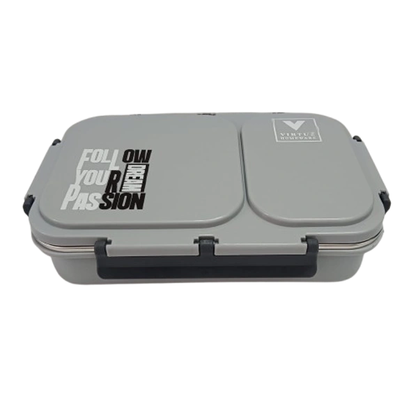 VIRTUE FUN FOOD 2 PARTITION STAINLESS STEEL LUNCH BOX
