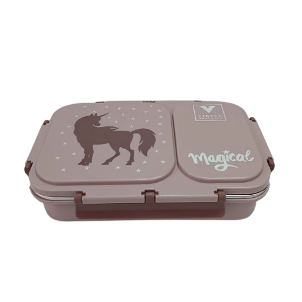 VIRTUE FUN FOOD 2 PARTITION STAINLESS STEEL LUNCH BOX