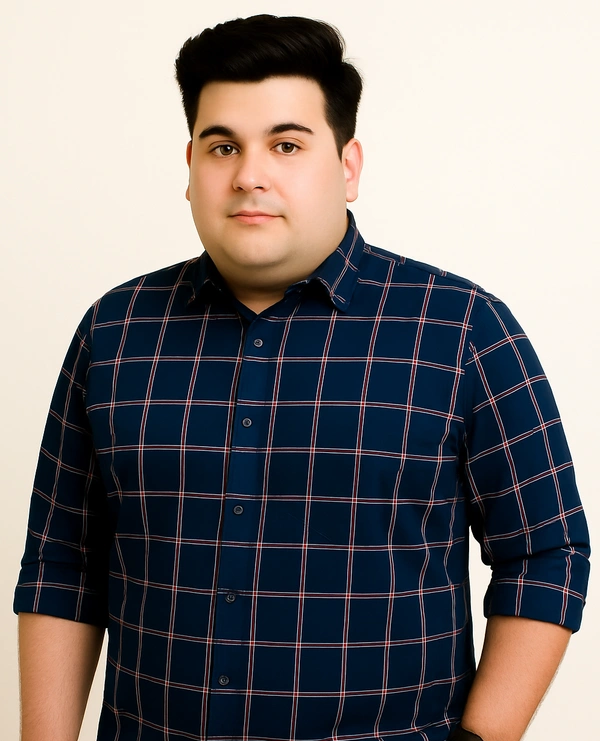 Ekstra EKSTRA Casual Shirts Plus Size Full Sleeves Checks CE006 - 4XL