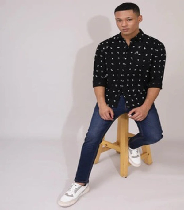 Roman Island ROMAN ISLAND Casual Shirts Full Sleeves Prints CR008 - M