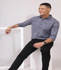Roman Island ROMAN ISLAND Casual Shirts Full Sleeves Prints CR009 - M