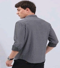 Roman Island ROMAN ISLAND Casual Shirt Prints Full Sleeves - M