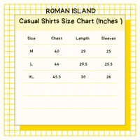 Roman Island ROMAN ISLAND Casual Shirt Prints Full Sleeves - M