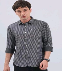 Roman Island ROMAN ISLAND Casual Shirt Prints Full Sleeves - XL