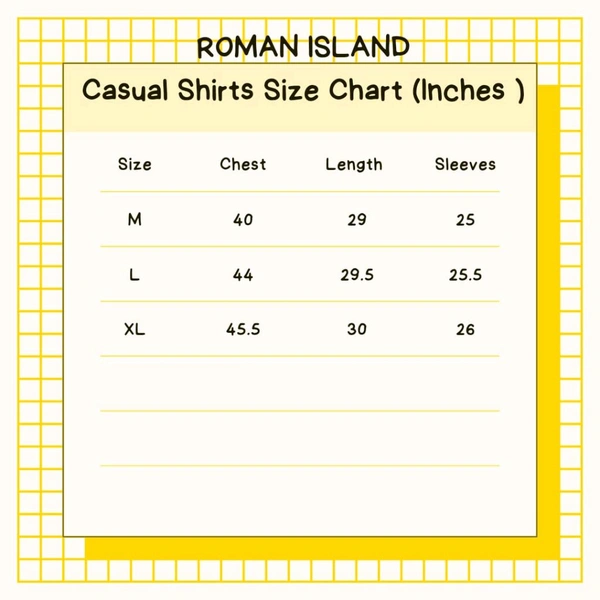 Roman Island ROMAN ISLAND Casual Shirt Prints Full Sleeves - XL