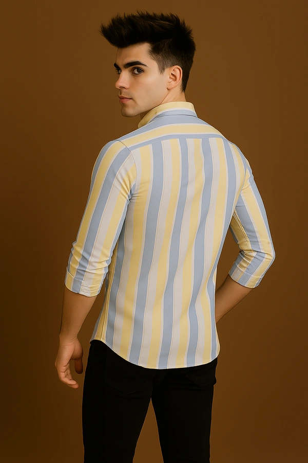American Owl AMERICAN OWL Casual Shirts  Full Sleeves Stripes CAO005 - M