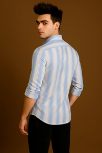 American Owl AMERICAN OWL Casual Shirts  Full Sleeves Stripes CAO006 - M