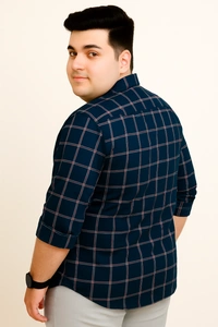 Ekstra EKSTRA Casual Shirts Plus Size Full Sleeves Checks CE006 - 4XL