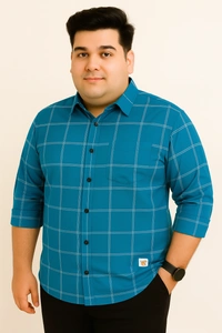 Ekstra EKSTRA Casual Shirts Plus Size Full Sleeves Checks CE007 - 4XL