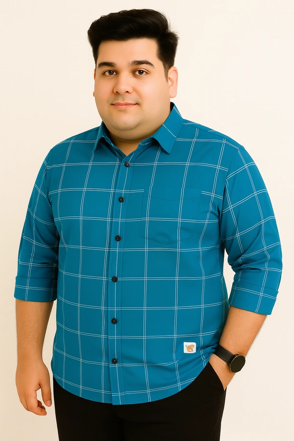 Ekstra EKSTRA Casual Shirts Plus Size Full Sleeves Checks CE007 - 4XL