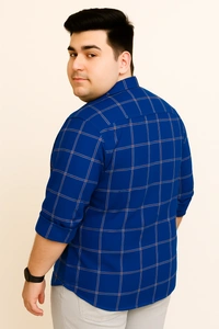 Ekstra EKSTRA Casual Shirts Plus Size Full Sleeves Checks CE008 - 4XL