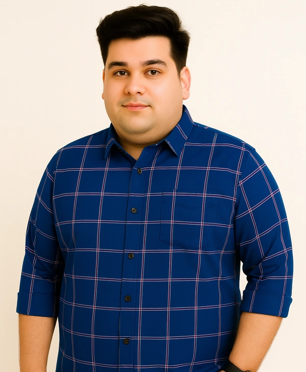 Ekstra EKSTRA Casual Shirts Plus Size Full Sleeves Checks CE008 - 4XL