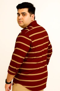 Ekstra EKSTRA Casual Shirts Plus Size Full Sleeves Stripes CE011 - 4XL