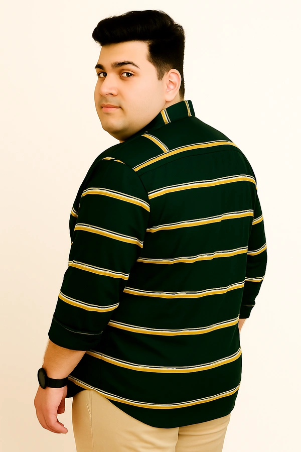Ekstra EKSTRA Casual Shirts Plus Size Full Sleeves Stripes CE012 - 4XL