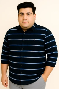 Ekstra EKSTRA Casual Shirts Plus Size Full Sleeves Stripes CE013 - 4XL