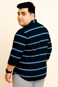 Ekstra EKSTRA Casual Shirts Plus Size Full Sleeves Stripes CE013 - 4XL