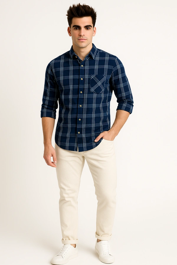 Mr Cuffs MR CUFFS Casual Shirts Full Sleeves Checks CMC012 - L