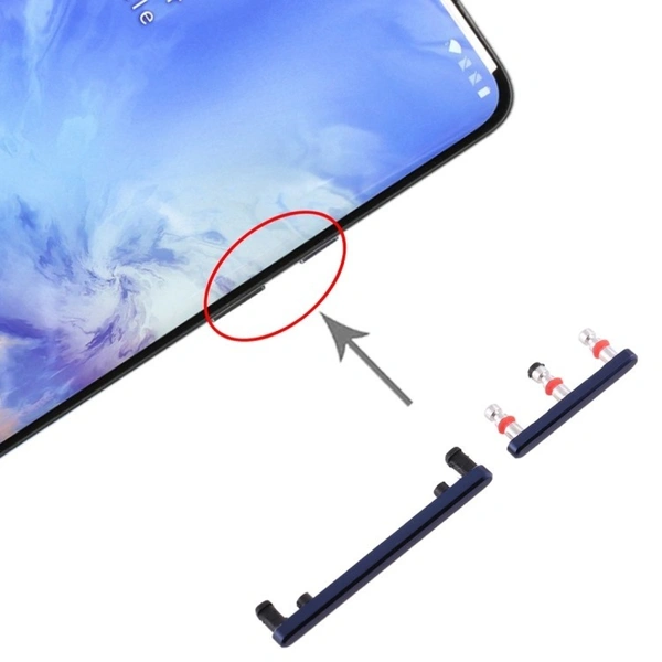 For OnePlus 7 Pro External Side Power On Off Volume Outer Metal Key Button 