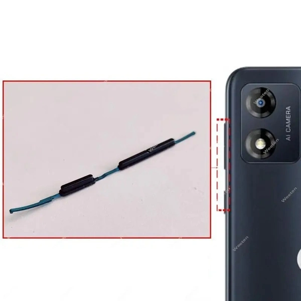 For Motorola Moto E13 On Off Power Volume Up Down Keys Side Button Keypad Parts