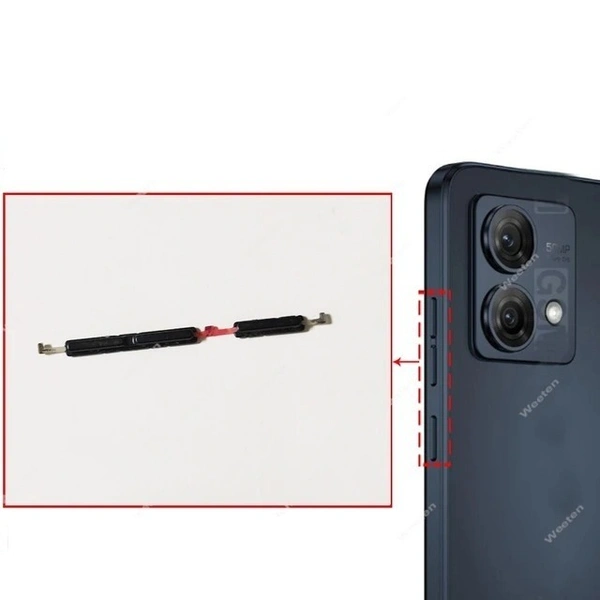 For Motorola Moto G84 External Power On Off  Volume Side Button Key Switch
