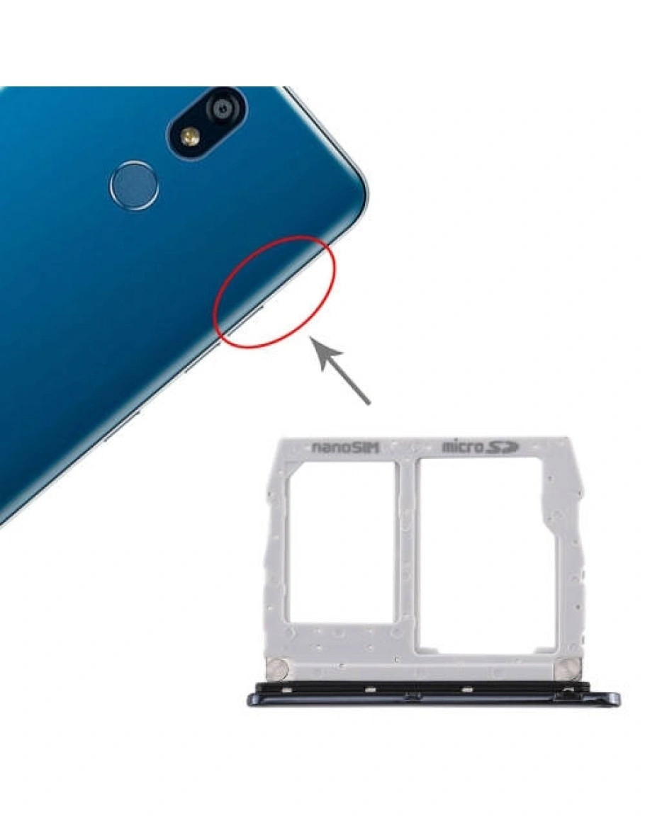 For LG K50 Sim Card + Micro SD TF Tray Card Holder Slot